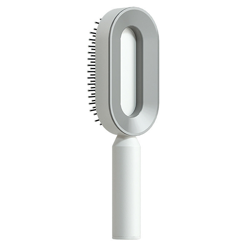 Self Cleaning Hair Brush For Women One-key Cleaning Hair Loss Airbag Massage Scalp Comb Anti-Static Hairbrush 