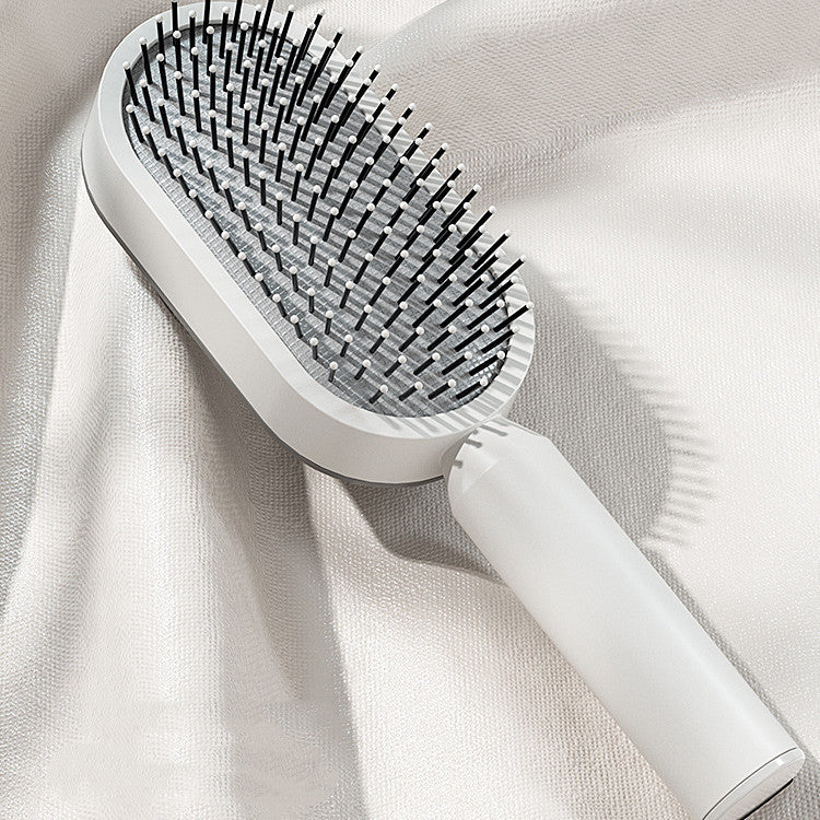 Self Cleaning Hair Brush For Women One-key Cleaning Hair Loss Airbag Massage Scalp Comb Anti-Static Hairbrush 