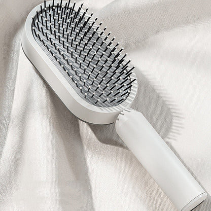 Self Cleaning Hair Brush For Women One-key Cleaning Hair Loss Airbag Massage Scalp Comb Anti-Static Hairbrush 