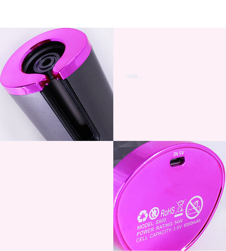Rechargeable Automatic Hair Curler Women Portable Hair Curling Iron LCD Display Ceramic Curly Rotating Curling Wave Styer 