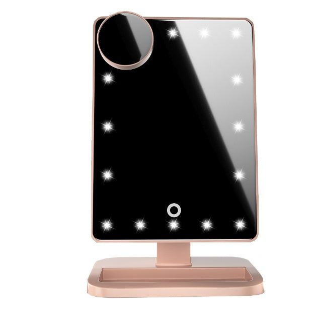 Touch Screen Makeup Mirror With 20 LED Light Bluetooth Music Speaker 10X Magnifying Mirrors Lights 