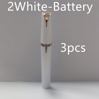 Mini Electric Eyebrow Trimmer Lipstick Brows Pen Hair Remover Painless Razor Epilator with LED Light 