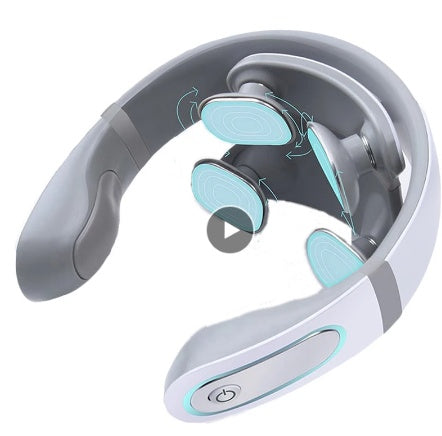Wireless Electronic Neck Massager 4D Shiatsu Cervical Massager Stiff Neck Massage Health Care Therapy Pulse Pain Relief 