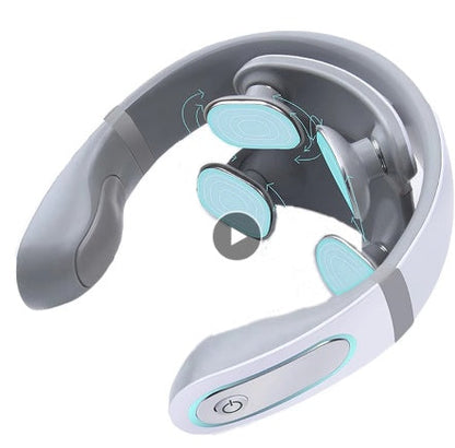 Wireless Electronic Neck Massager 4D Shiatsu Cervical Massager Stiff Neck Massage Health Care Therapy Pulse Pain Relief 