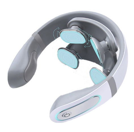 Wireless Electronic Neck Massager 4D Shiatsu Cervical Massager Stiff Neck Massage Health Care Therapy Pulse Pain Relief 