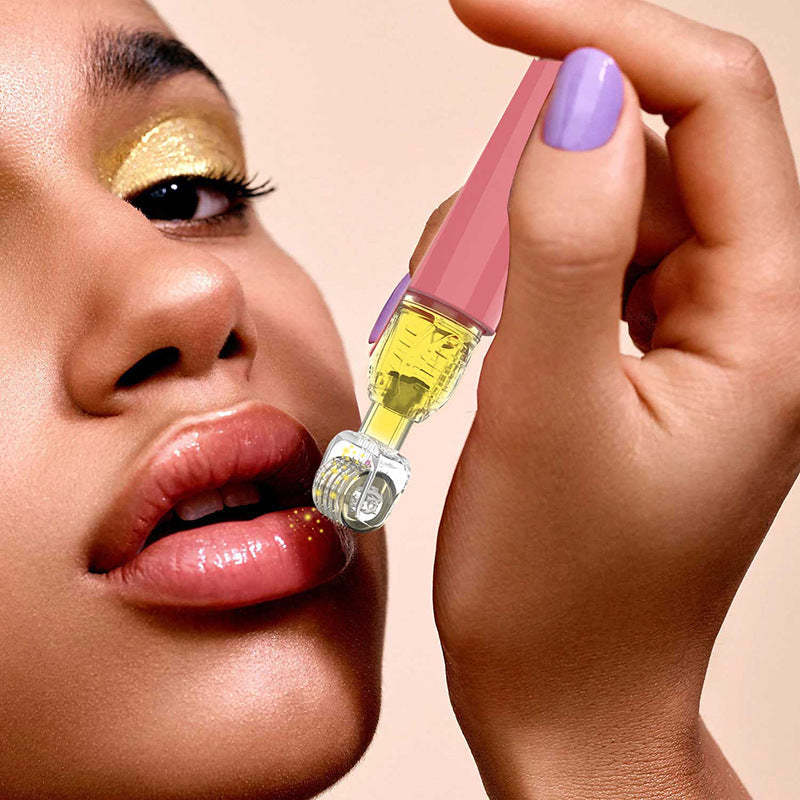 3 In 1 Lip Care Roller Needle Roller Lip Roller Beard Growth Roller Beard Hair Growth Roller Beard Treatment & Serum Applicant 