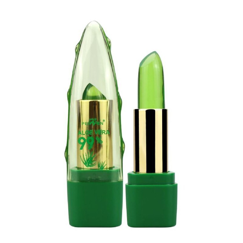 Aloe Vera Gel Color Changing Lipstick Gloss  Moisturizer Anti-drying Desalination Fine-grain Lip Blam Care 