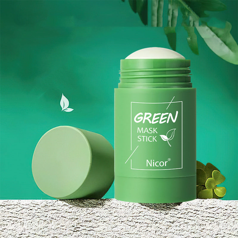Cleansing Green Tea Mask Clay Stick Oil Control Anti-Acne Whitening Seaweed Mask Skin Care 