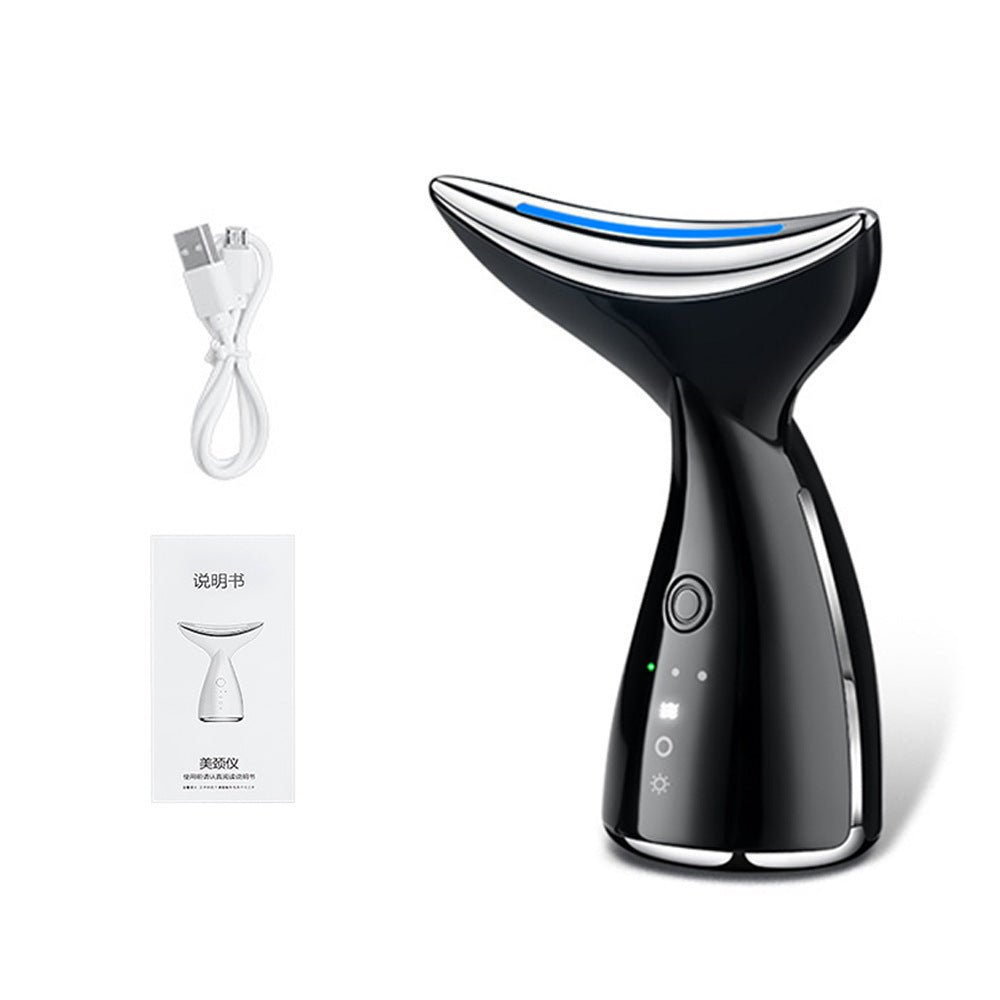 EMS Microcurrent Neck Face Beauty Device With 3 Colors LED Photon Therapy Skin Tighten Reduce Double Chin Face Lifting Devices 