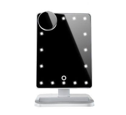Touch Screen Makeup Mirror With 20 LED Light Bluetooth Music Speaker 10X Magnifying Mirrors Lights 
