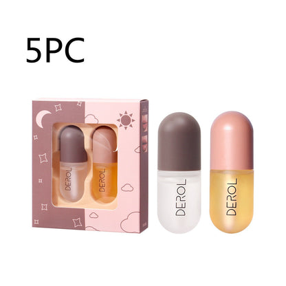 Day Night Instant Volume Lip Plumper Oil Clear Lasting Nourishing Repairing Reduce Lip Fine Line Care Lip Beauty Cosmetic 