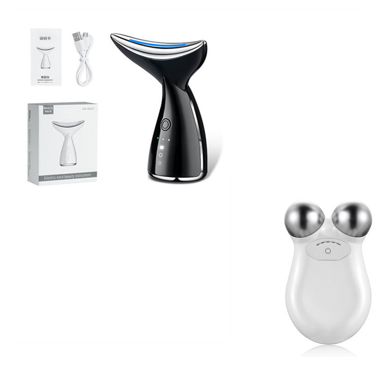 EMS Microcurrent Neck Face Beauty Device With 3 Colors LED Photon Therapy Skin Tighten Reduce Double Chin Face Lifting Devices 
