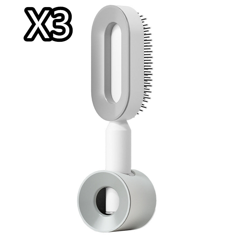 Self Cleaning Hair Brush For Women One-key Cleaning Hair Loss Airbag Massage Scalp Comb Anti-Static Hairbrush 