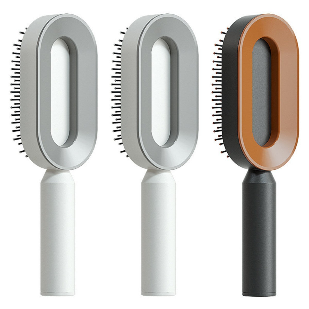 Self Cleaning Hair Brush For Women One-key Cleaning Hair Loss Airbag Massage Scalp Comb Anti-Static Hairbrush 