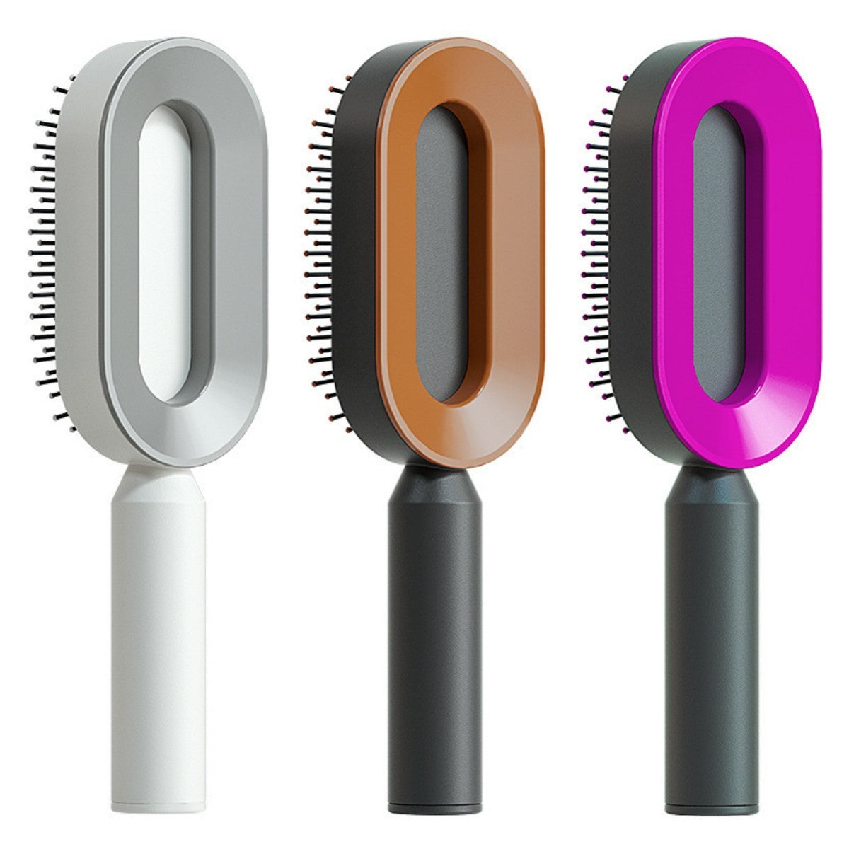 Self Cleaning Hair Brush For Women One-key Cleaning Hair Loss Airbag Massage Scalp Comb Anti-Static Hairbrush 