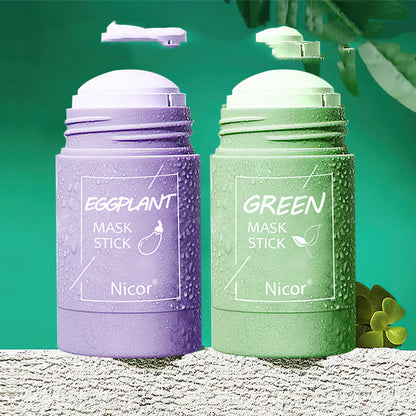 Cleansing Green Tea Mask Clay Stick Oil Control Anti-Acne Whitening Seaweed Mask Skin Care 