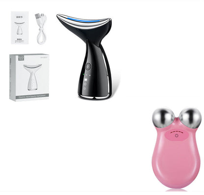 EMS Microcurrent Neck Face Beauty Device With 3 Colors LED Photon Therapy Skin Tighten Reduce Double Chin Face Lifting Devices 