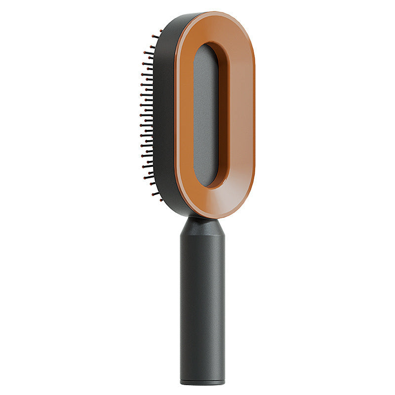 Self Cleaning Hair Brush For Women One-key Cleaning Hair Loss Airbag Massage Scalp Comb Anti-Static Hairbrush 