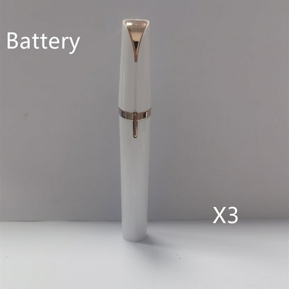 Mini Electric Eyebrow Trimmer Lipstick Brows Pen Hair Remover Painless Razor Epilator with LED Light 