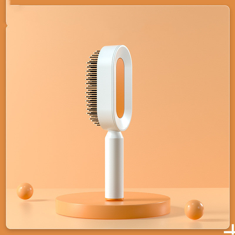 Self Cleaning Hair Brush For Women One-key Cleaning Hair Loss Airbag Massage Scalp Comb Anti-Static Hairbrush 