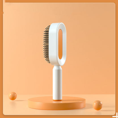 Self Cleaning Hair Brush For Women One-key Cleaning Hair Loss Airbag Massage Scalp Comb Anti-Static Hairbrush 