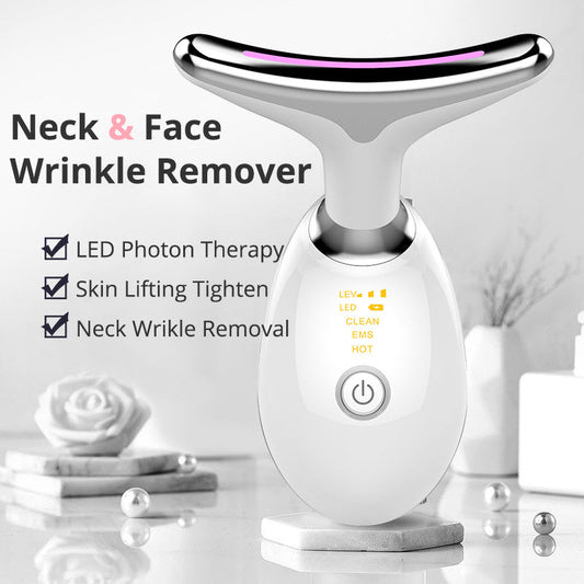 EMS Thermal Neck Lifting And Tighten Massager Electric Microcurrent Wrinkle Remover 