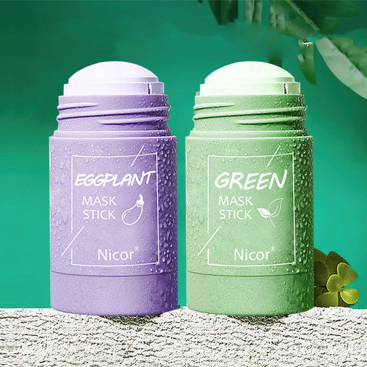 Cleansing Green Tea Mask Clay Stick Oil Control Anti-Acne Whitening Seaweed Mask Skin Care 