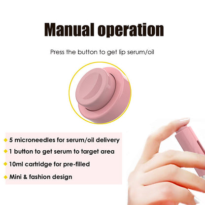 3 In 1 Lip Care Roller Needle Roller Lip Roller Beard Growth Roller Beard Hair Growth Roller Beard Treatment & Serum Applicant 