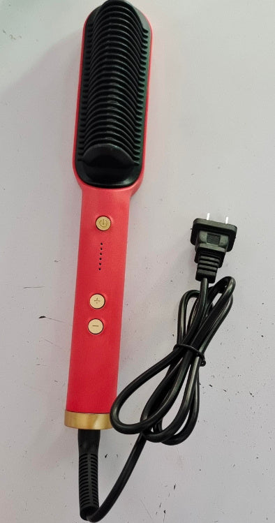 New 2 In 1 Hair Straightener Hot Comb Negative Ion Curling Tong Dual-purpose Electric Hair Brush 