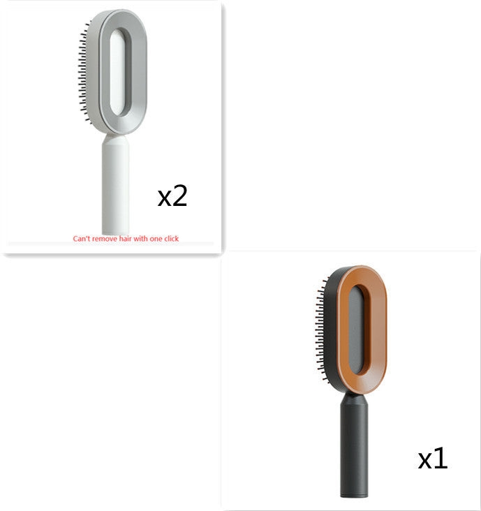 Self Cleaning Hair Brush For Women One-key Cleaning Hair Loss Airbag Massage Scalp Comb Anti-Static Hairbrush 