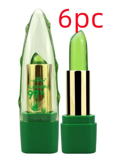 Aloe Vera Gel Color Changing Lipstick Gloss  Moisturizer Anti-drying Desalination Fine-grain Lip Blam Care 