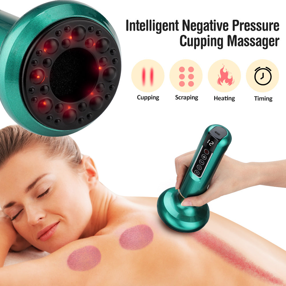 Electric Vacuum Cupping Massager For Body Anti-Cellulite Suction Cup Gua Sha Massage Body Cups Guasha Fat Burning Slimming Jars 
