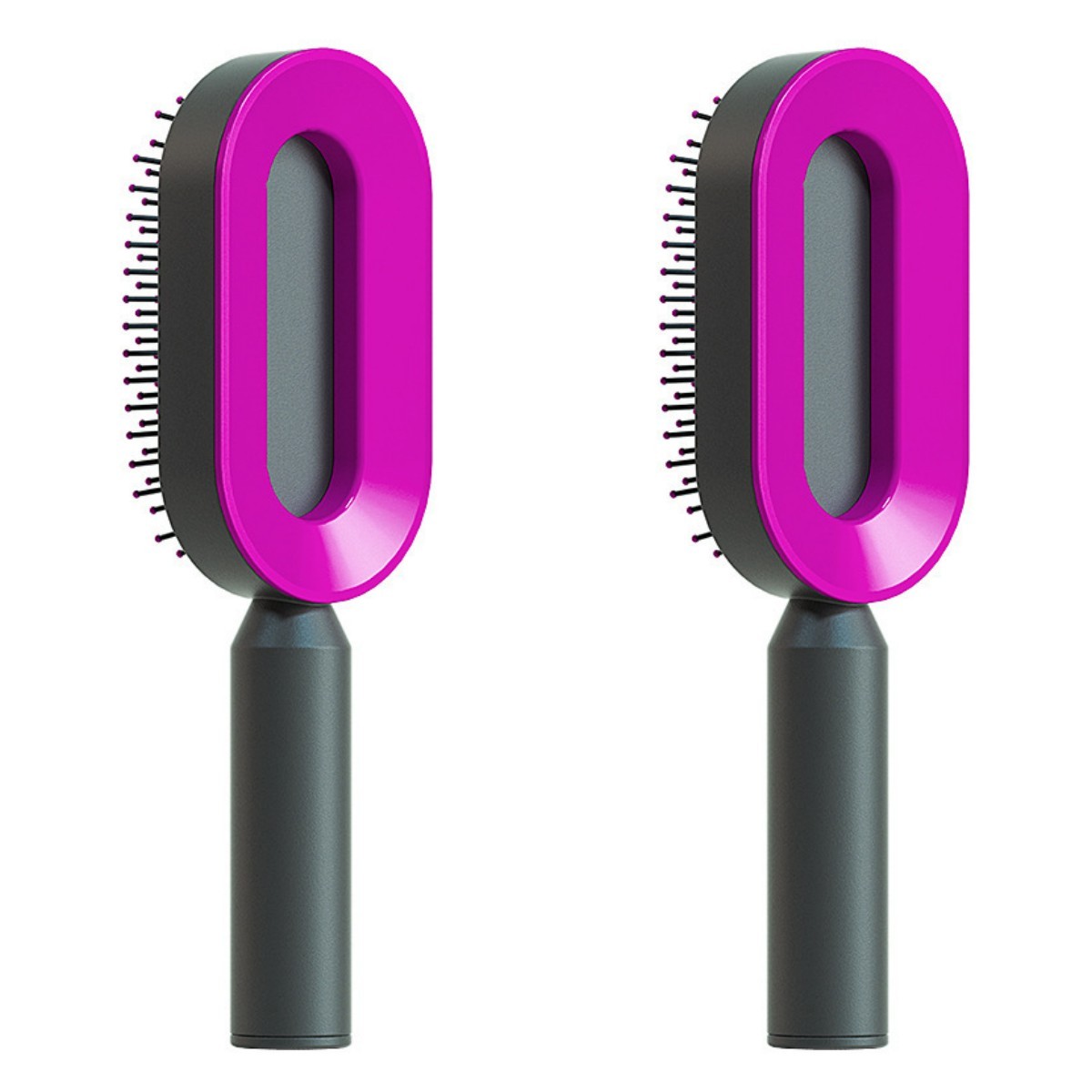 Self Cleaning Hair Brush For Women One-key Cleaning Hair Loss Airbag Massage Scalp Comb Anti-Static Hairbrush 