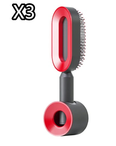 Self Cleaning Hair Brush For Women One-key Cleaning Hair Loss Airbag Massage Scalp Comb Anti-Static Hairbrush 