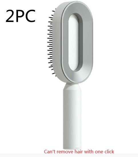 Self Cleaning Hair Brush For Women One-key Cleaning Hair Loss Airbag Massage Scalp Comb Anti-Static Hairbrush 