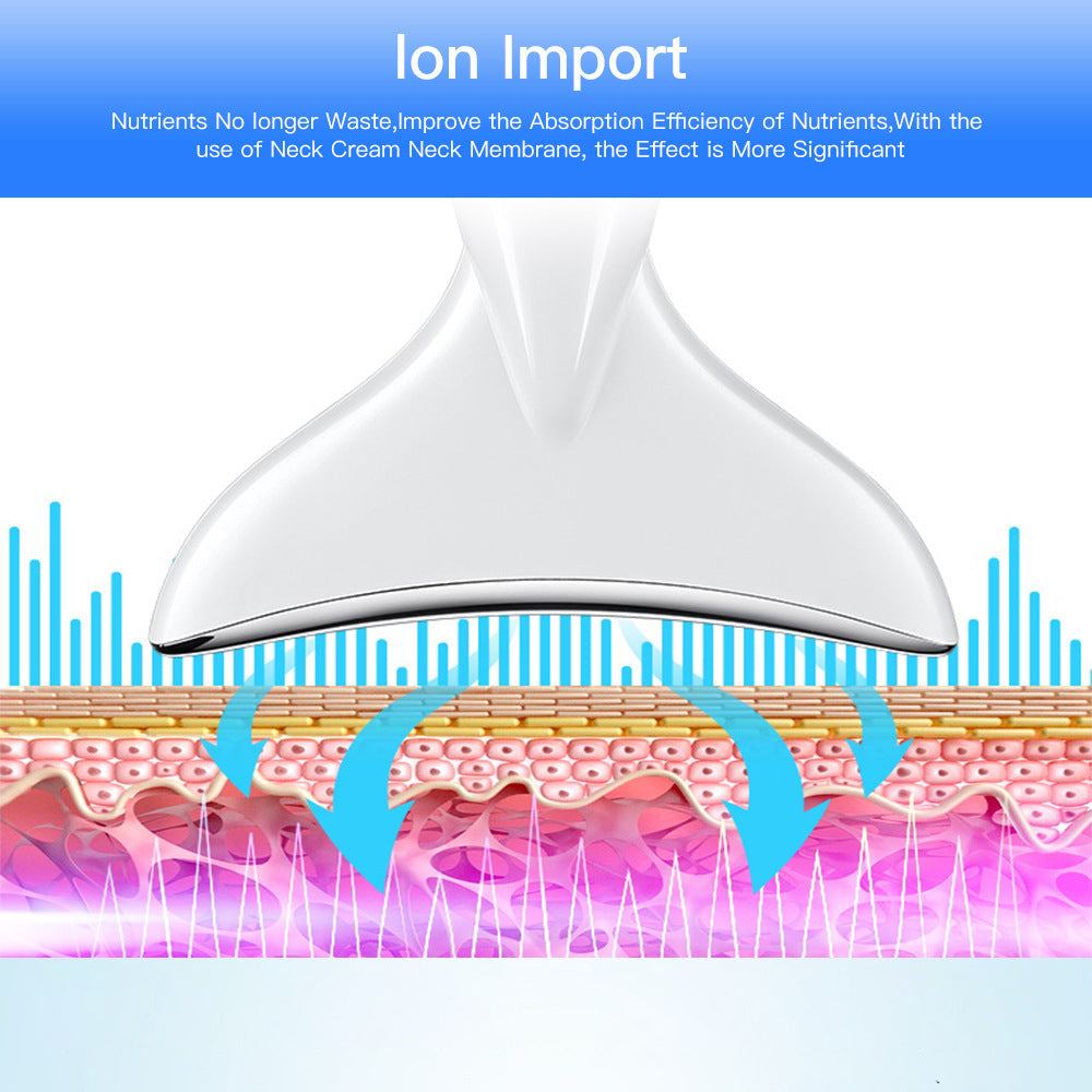 EMS Microcurrent Neck Face Beauty Device With 3 Colors LED Photon Therapy Skin Tighten Reduce Double Chin Face Lifting Devices 