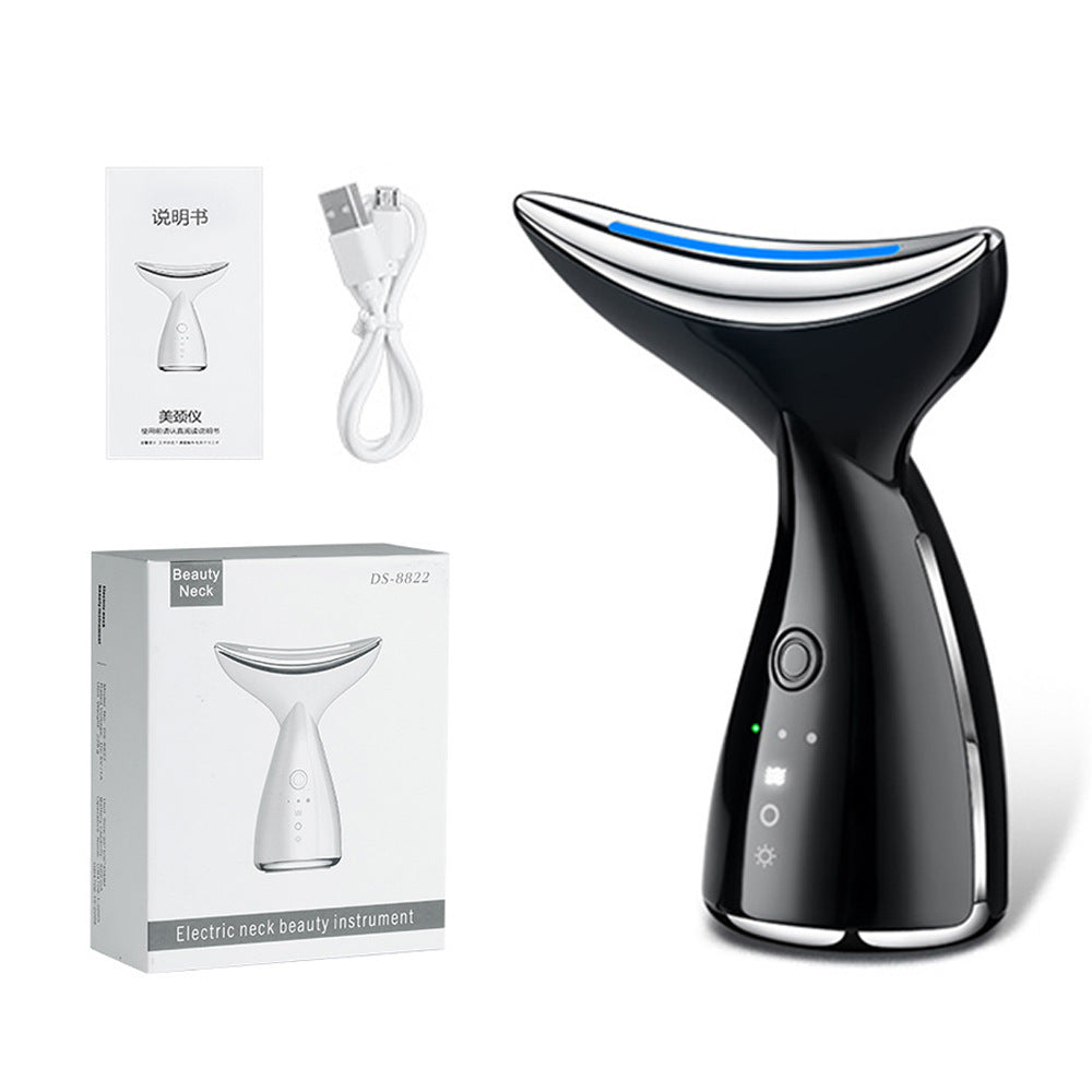 EMS Microcurrent Neck Face Beauty Device With 3 Colors LED Photon Therapy Skin Tighten Reduce Double Chin Face Lifting Devices 