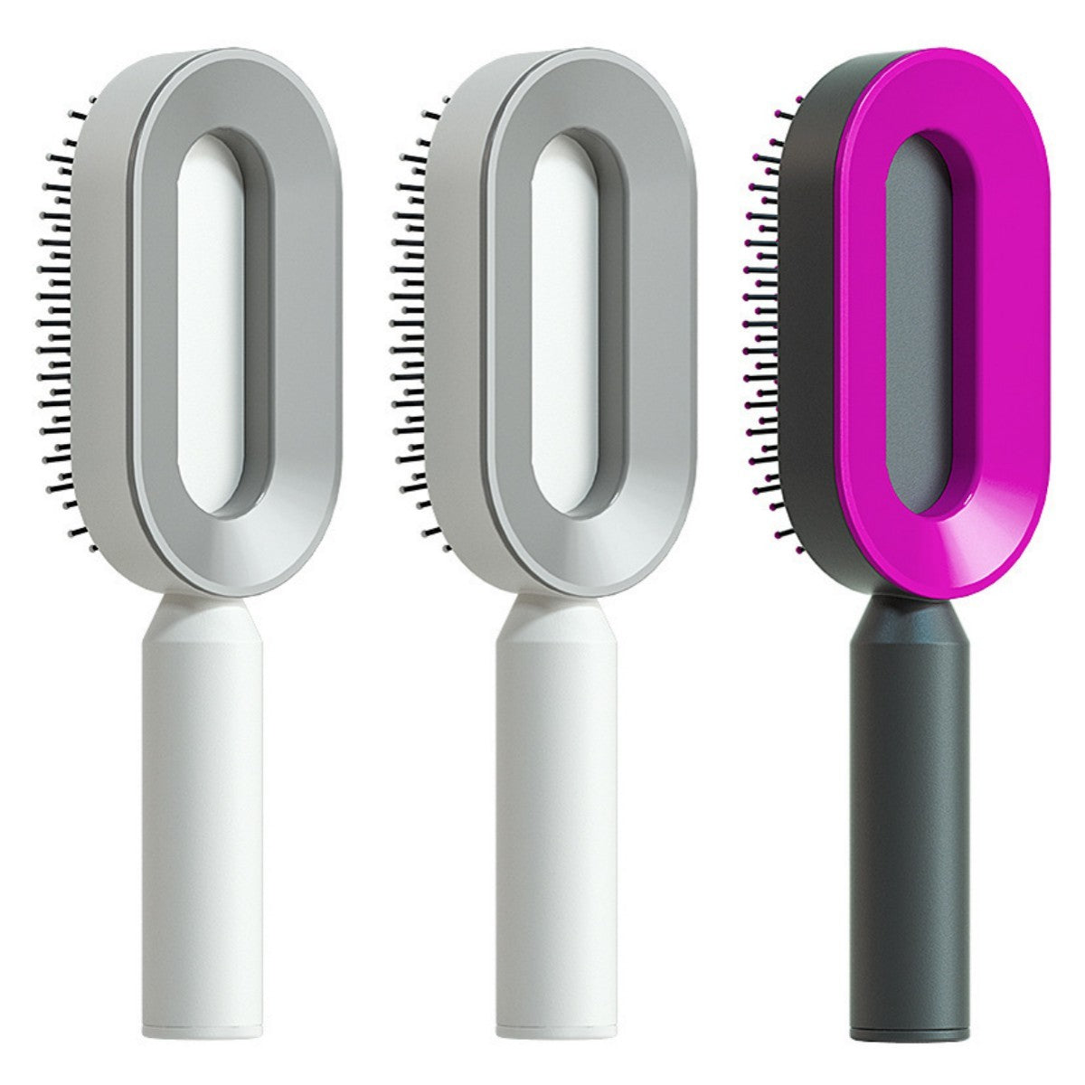 Self Cleaning Hair Brush For Women One-key Cleaning Hair Loss Airbag Massage Scalp Comb Anti-Static Hairbrush 