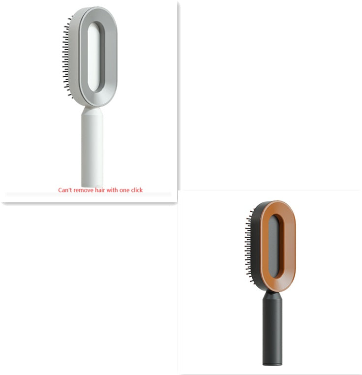 Self Cleaning Hair Brush For Women One-key Cleaning Hair Loss Airbag Massage Scalp Comb Anti-Static Hairbrush 