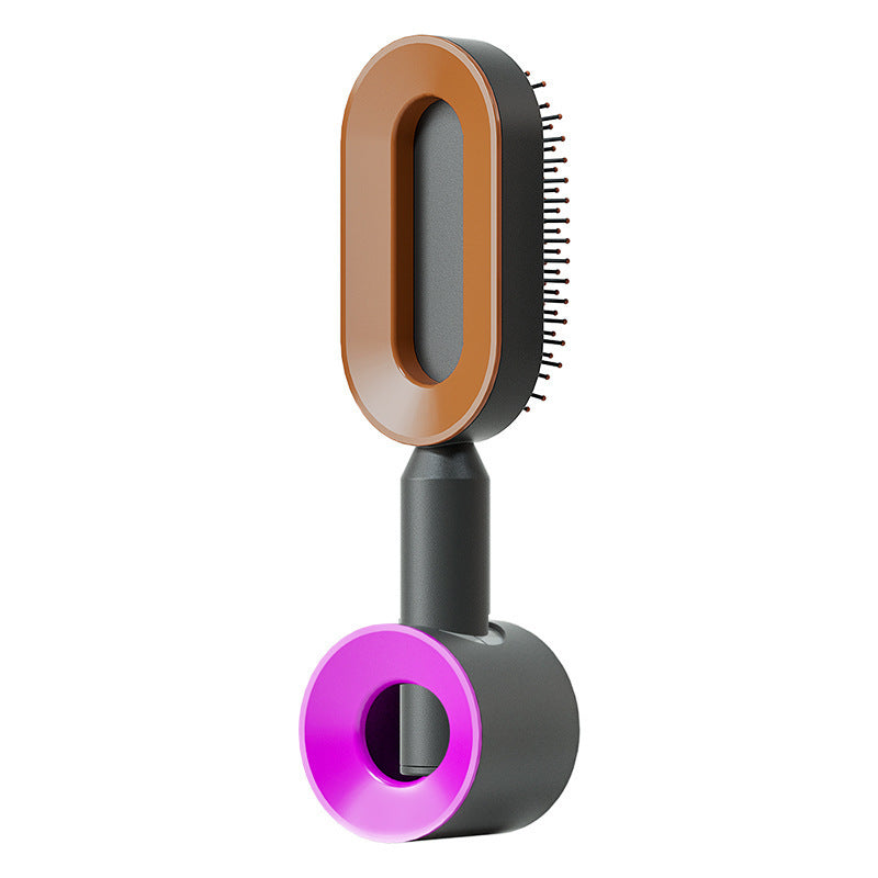 Self Cleaning Hair Brush For Women One-key Cleaning Hair Loss Airbag Massage Scalp Comb Anti-Static Hairbrush 