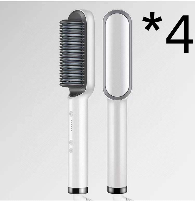New 2 In 1 Hair Straightener Hot Comb Negative Ion Curling Tong Dual-purpose Electric Hair Brush 