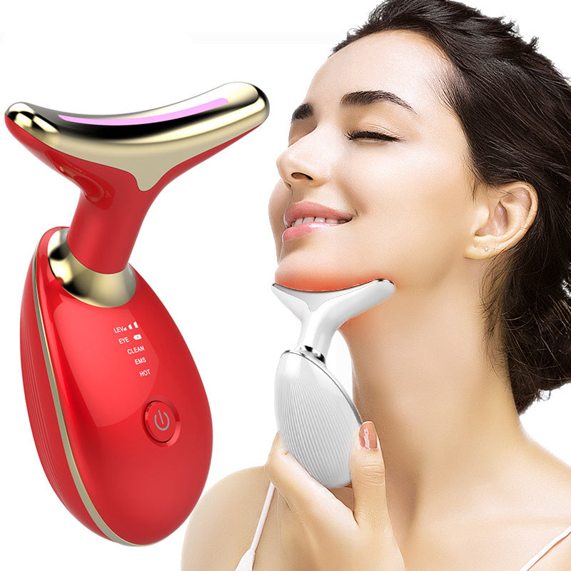 EMS Thermal Neck Lifting And Tighten Massager Electric Microcurrent Wrinkle Remover 